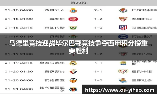 马德里竞技迎战毕尔巴鄂竞技争夺西甲积分榜重要胜利